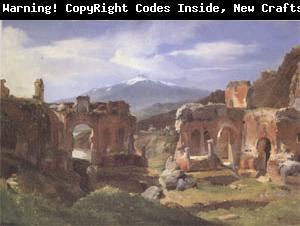 Achille-Etna Michallon Ruins of the Theater at Taormina (Sicily) (mk05)